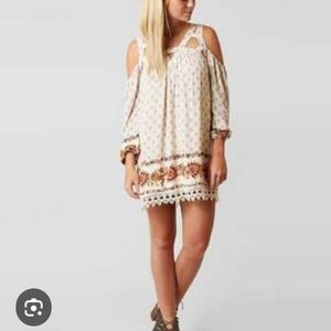 Bohemian Cold Shoulder Dress